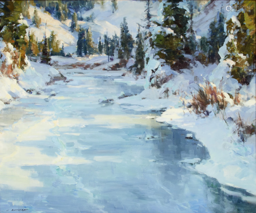 Clyde Aspevig (born 1951) Middle of Winter 30 x 36in