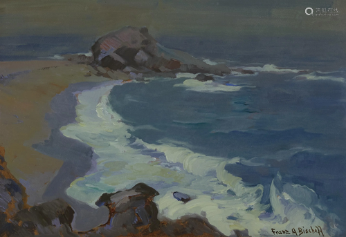 Franz Arthur Bischoff (1864-1929) Coastal Nocturne 12