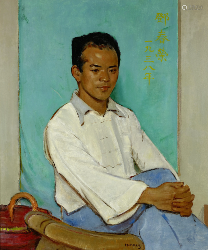 Clarence Hinkle (1880-1960) Chinese Boy 36 x 30in