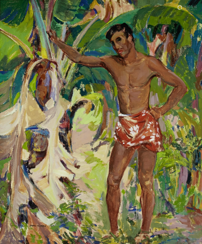 John O'Shea (1876-1956) Tahitian (Youth) 30 x 25in