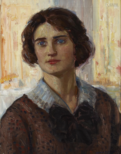 Joseph Kleitsch (1882-1931) Portrait of M'lle 'E' 21 x