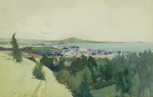 Francis John McComas (1875-1938) City by the Sea 10 1/2