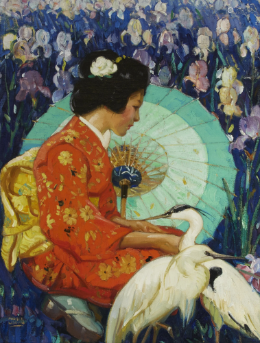 Maurice Logan (1886-1977) Portrait of a Japanese Woman