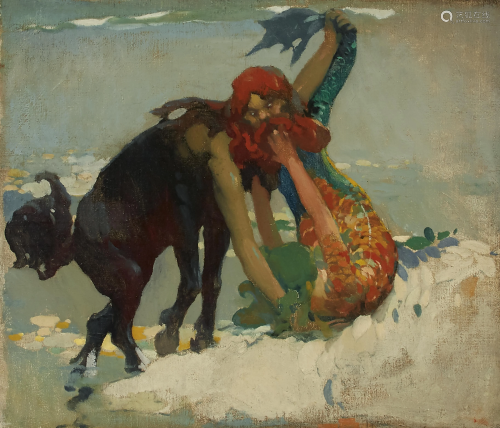 Arthur Frank Mathews (1860-1945) Sea Centaur and