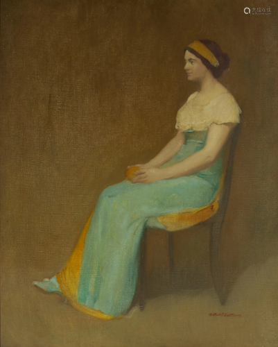 Arthur Frank Mathews (1860-1945) Study of a Lady in