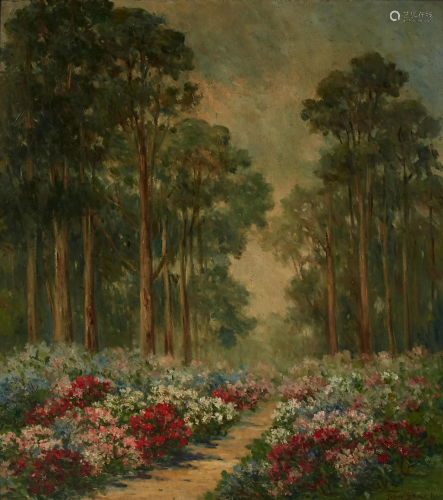 Bertha Stringer Lee (1869-1937) Rhododendrons, Golden
