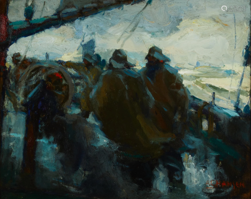 Armin Hansen (1886-1957) On an Iceland Fishing Boat 15