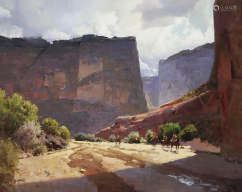 Mian Situ (born 1953) Navajo Trail 32 x 40in framed 41