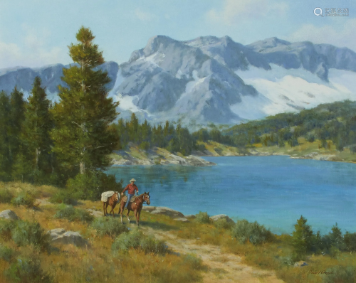 David Chapple (born 1947) Back Country Packer 24 x 30in
