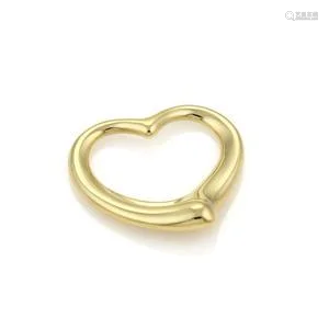 Tiffany & Co. Peretti 18k Yellow Gold Medium Open Heart