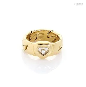 Chopard Happy Diamond 18k Yellow Gold Heart Curb Link