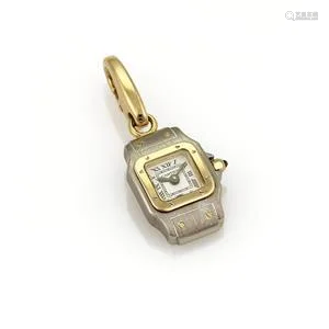 Cartier Santos Collectible 18k Yellow Gold Steel Watch