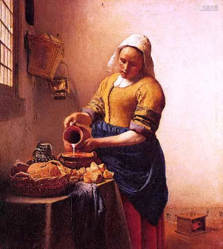 VERMEER ** THE MILKMAID ** GICLEE ON CANVAS