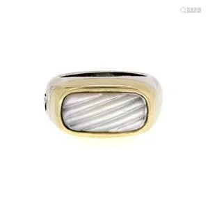 David Yurman Mother of Pearl 925 Silver 14k Gold