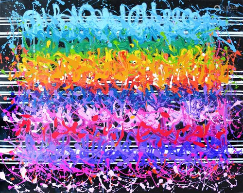 POUR ** UNTITLED ** GICLEE ON CANVAS