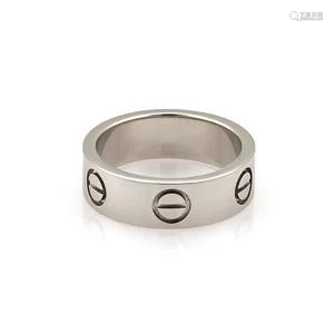 Cartier Love Platinum 5.5mm Wide Band Ring Size 47-US 4