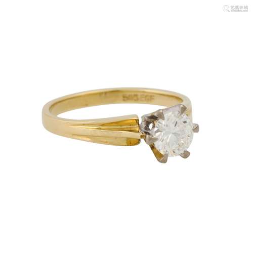 Ring mit Brillant ca. 0,75 ct,