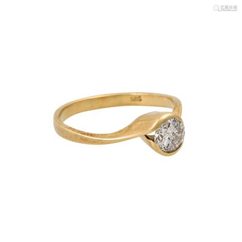 Ring mit Brillant ca. 0,75 ct,