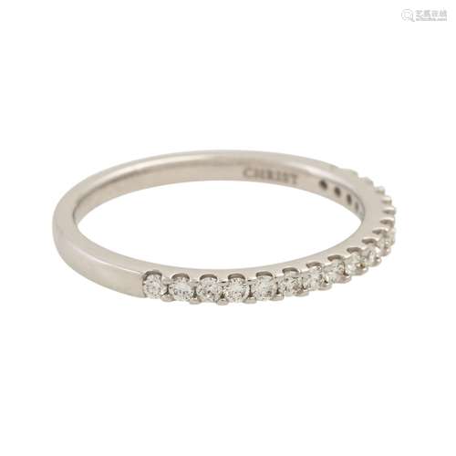 Halbmemoire Ring mit 18 Brillanten,