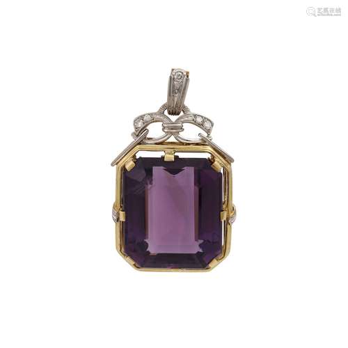 Anhänger mit Amethyst ca. 40 ct,