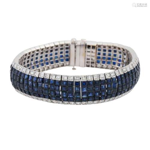 Bracelet with sapphires and diamonds I Bracelet with sapphir...