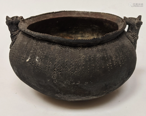 Ancient-Style Bowl w/ Figural Heads