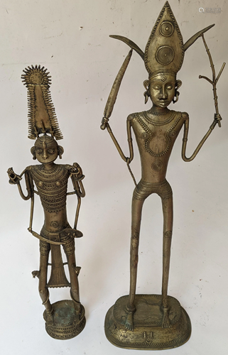 Two Balinese Brass Figures