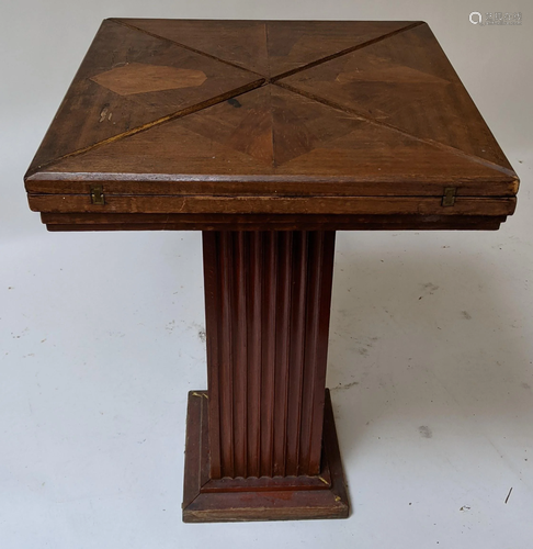 Walnut Handekerchief Game Table