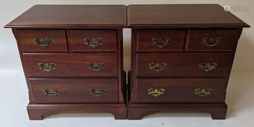 Pair of 3-Drawer Mahogany Chests