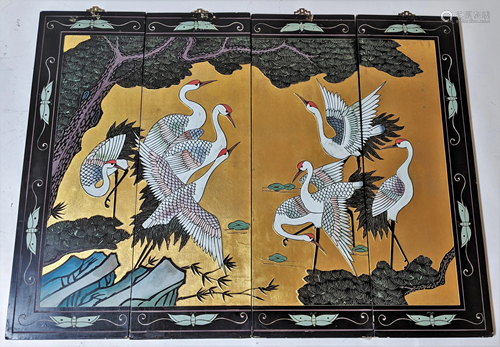 4-Panel Chinese Screen