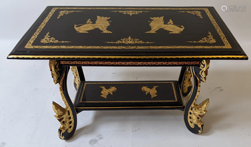 Black Lacquer Tibetan Low Table