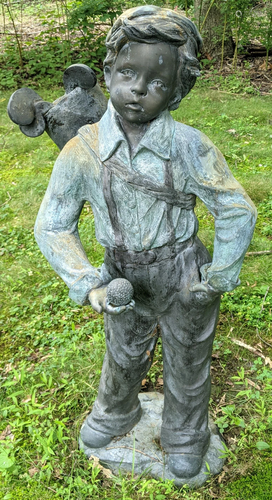 Bronze Outdoor Sculpture of Young Golfer