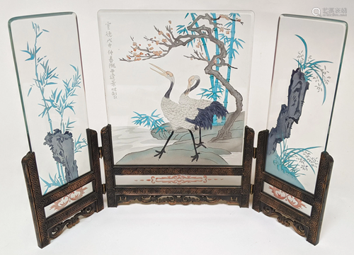 Chinese Three-Panel Table Screen