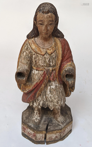 Antique Carved Wood Santos Figure