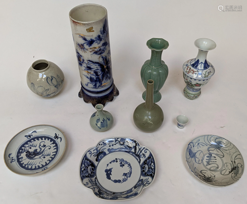 Assorted Chinese Porcelain Vases and Plates (10)