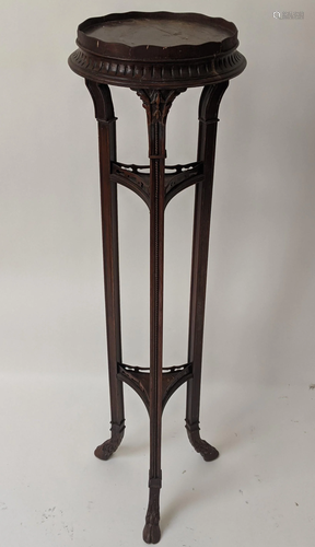 Mahogany Hoof Foot Fern Stand