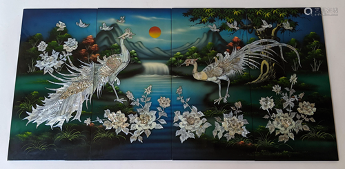 Asian Lacquered Wall Plaque