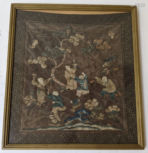 Vintage Framed Chinese Embroidery