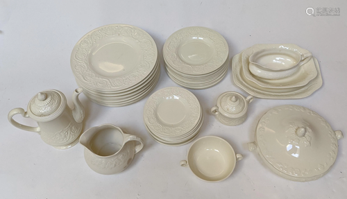 42 Piece White Wedgwood Dinner Plates and Assorted