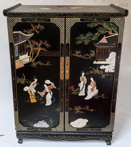 Tall Chinese Two-Door Cabinet