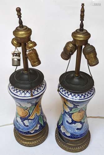 Antique Italian Apothecary Jars as Lamps