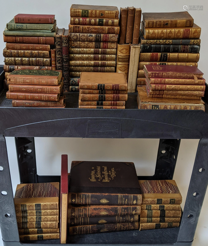 6+ Feet of Gilt Stamped Spine Books