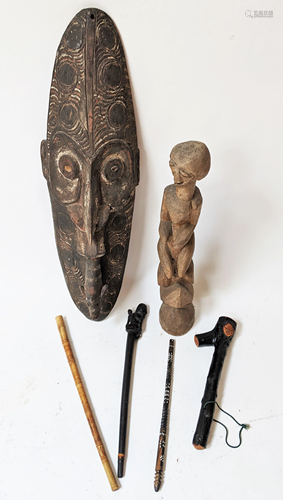 Six African Wood Carvings