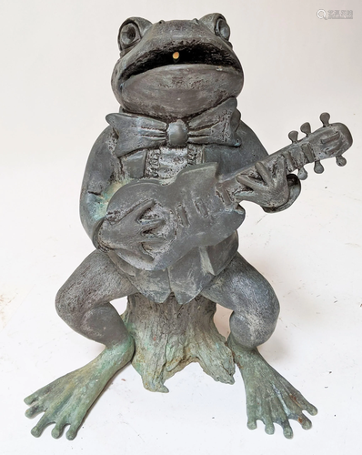 Bronze Outdoor Frog Fountain / Sculpture