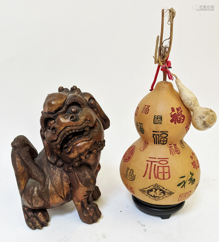 Chinese Composite Foo Dog & Fruit