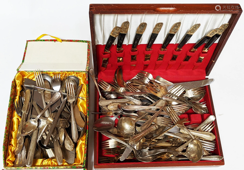 Large Lot of Silver Plate Flatware