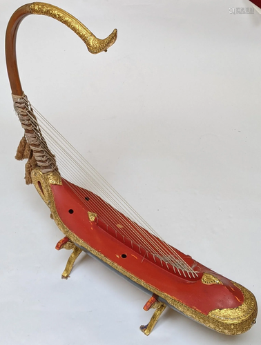 Southeast Asian Boat-Form Harp