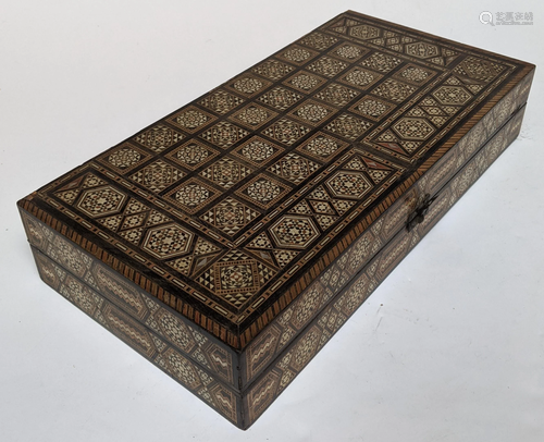 Moroccan Intarsia Backgammon Game Box