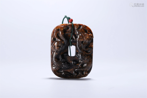 A CHINESE CARVED CHI-DRAGONS JADE BI