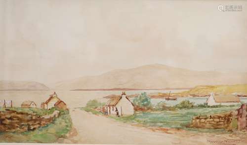 P. MacGregor Wilson, watercolour, Cottages in a landscape, s...